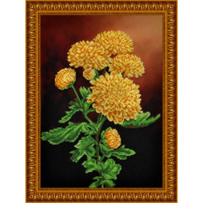 Набор для вышивания Картины Бисером Р-082 Ветка желтых хризантем