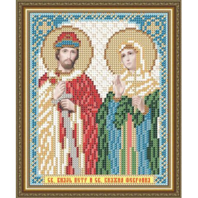 Схема на ткани для вышивания бисером ArtSolo Святой Князь Петр и Святая Княжна Феврония  VIA5113