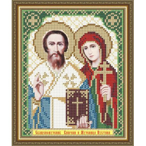 Схема на тканині для вишивання бісером ArtSolo Святі Мученики Кіпріан та Іустина VIA5176