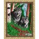 Схема на тканині для вишивання бісером ArtSolo Вовки в лісі