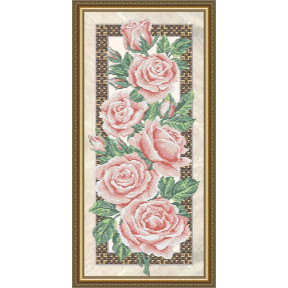 Схема на ткани для вышивания бисером ArtSolo Розы (на бежевом)  VKA3093