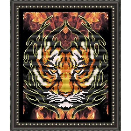 Схема на тканині для вишивання бісером ArtSolo Вогненний тигр