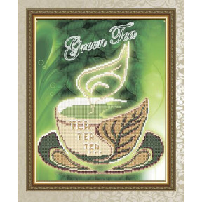 Схема на ткани для вышивания бисером ArtSolo Зеленый чай