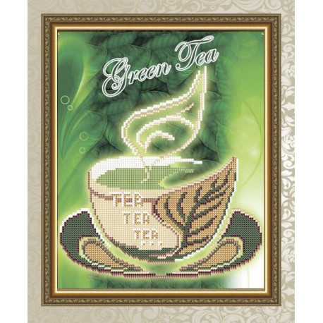 Схема на тканині для вишивання бісером ArtSolo Зелений чай