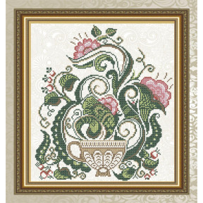 Схема на ткани для вышивания бисером ArtSolo Цветочный чай