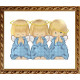 Схема на ткани для вышивания бисером ArtSolo Три ангелка