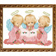 Схема на ткани для вышивания бисером ArtSolo Три ангелочка