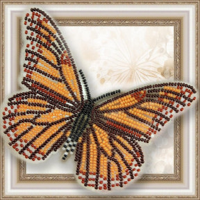 Набор для вышивки бисером бабочки на прозрачной основе Вдохновение Данаида Монарх BGP-001