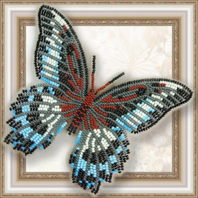 Набор для вышивки бисером бабочки на прозрачной основе Вдохновение Парусник Полимнестор BGP-004