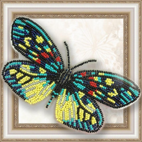 Набор для вышивки бисером бабочки на прозрачной основе Вдохновение Erasmia Pulehera BGP-007