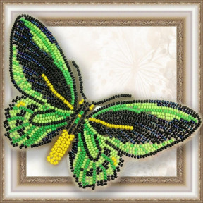 Набор для вышивки бисером бабочки на прозрачной основе Вдохновение Птицекрыл Приам BGP-008