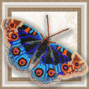 Набор для вышивки бисером бабочки на прозрачной основе Вдохновение Анютины Глазки BGP-012