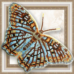 Набор для вышивки бисером бабочки на прозрачной основе Вдохновение Белый павлин BGP-058