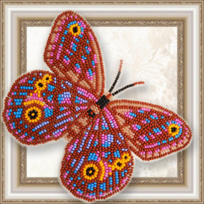 Набор для вышивки бисером бабочки на прозрачной основе Вдохновение Euptychia Agatha BGP-067