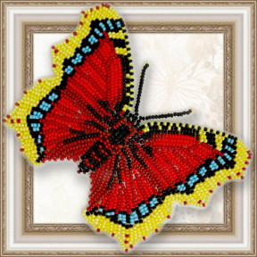 Набор для вышивки бисером бабочки на прозрачной основе Вдохновение Nymphalis antiopa BGP-068