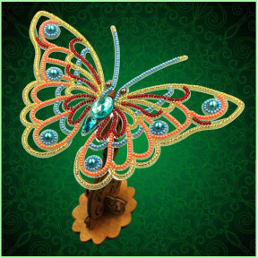 Набор для вышивки бисером бабочки на прозрачной основе Вдохновение 3d Ажурная бабочка BGP-081