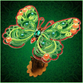 Набор для вышивки бисером бабочки на прозрачной основе Вдохновение 3d Ажурная бабочка BGP-085