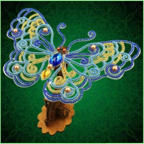 Набір для вишивання бісером метелика на прозорій основі Натхнення 3d Ажурний метелик BGP-086