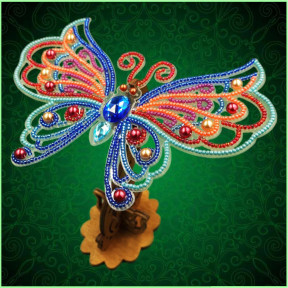 Набір для вишивання бісером метелика на прозорій основі Натхнення 3d Ажурний метелик BGP-089