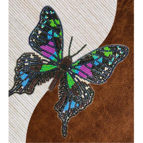 Набор для вышивки бисером бабочки с водорастворимым флизелином Вдохновение Графия Веска NBFL-021