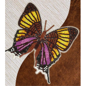 Набор для вышивки бисером бабочки с водорастворимым флизелином Вдохновение Марпезия Марселла NBFL-027