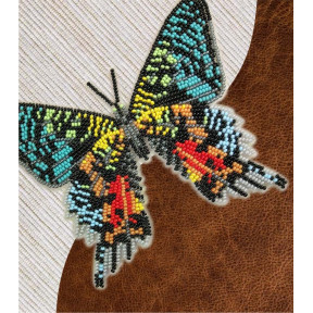 Набір для вишивання бісером метелика з водорозчинним флізеліном Натхнення Уранія мадагаскарська