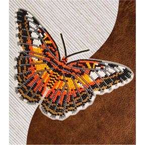 Набор для вышивки бисером бабочки с водорастворимым флизелином Вдохновение Партенос Сильвия NBFL-065