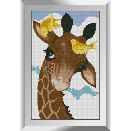 Набор алмазной живописи Dream Art Жирафчик с птичками 31544D
