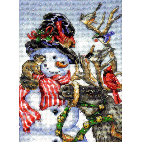 Набор для вышивания Dimensions 08824 Snowman & Reindeer фото
