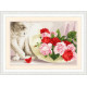 Набір для вишивання Золоте Руно Кіт та троянди З-054 фото