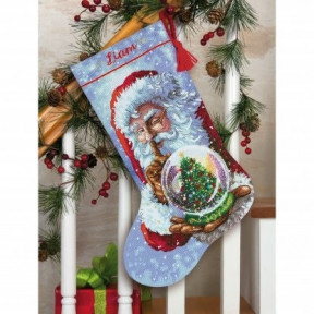 Набор для вышивания крестом Santas Snow Globe//Снежный шар Санты DIMENSIONS 70-08985