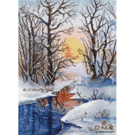 Набір для вишивання хрестиком Овен Зимовий струмок 1334о фото
