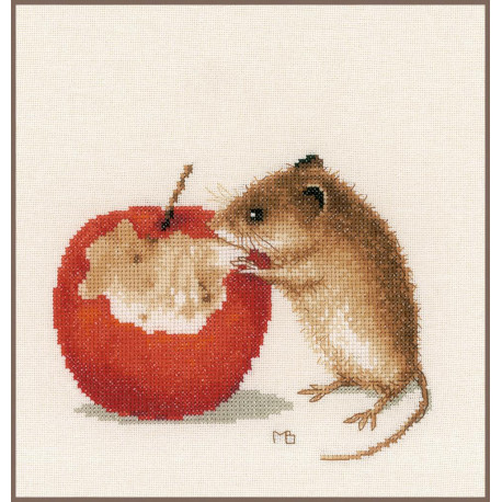 Набор для вышивания Lanarte Мышка с яблоком PN-0175633 фото