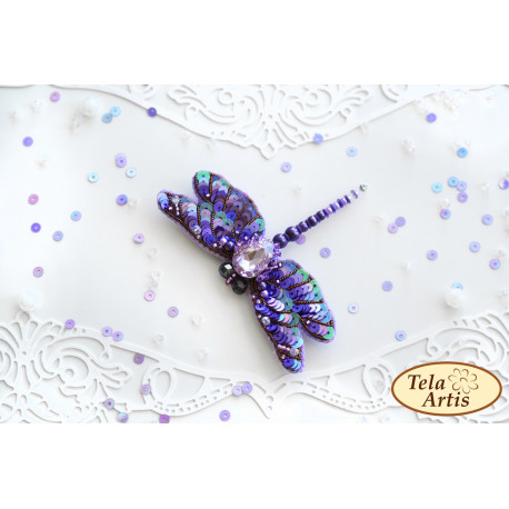 Набор для вышивания бисером Tela Artis Фиолетовая стрекоза