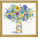 Набор для вышивания Design Works 2932 Blue Floral Quilt Vase
