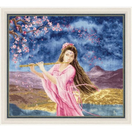 Набор для вышивки Золотое Руно Девушка с флейтой МГ-023 фото