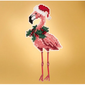Holiday Flamingo / Святковий фламінго Mill Hill Набір для вишивання хрестиком MH181935
