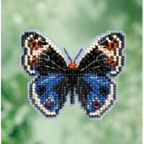 Blue Pansy Butterfly / Синяя бабочка Mill Hill Набор для вышивания крестом MH181711