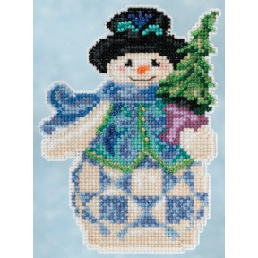 Evergreen Snowman / Вічнозелений сніговик Mill Hill Набір для вишивання хрестиком JS205101