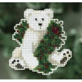 Holiday Polar Bear / Святковий полярний ведмідь Mill Hill Набір для вишивання хрестиком MH180306