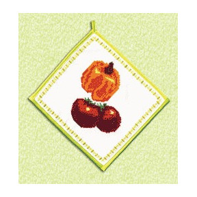 Набор для вышивки крестом Чарівна Мить 379ч Прихватка Овощи