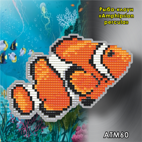 Риба-клоун (Amphiprion percula) ArtSolo Набір алмазного