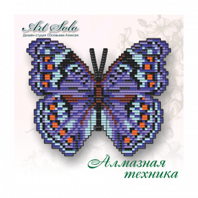 Бабочка-магнит «Яркий коммодор» ArtSolo Набор алмазной живописи БАТ10