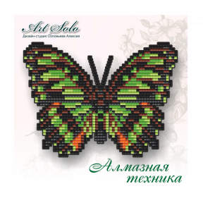 Метелик-магніт «Малахітова» ArtSolo Набір алмазного живопису БАТ12