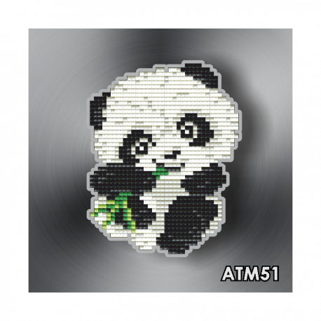 Панда с бамбуком ArtSolo Набор алмазной живописи. Магнит АТМ51
