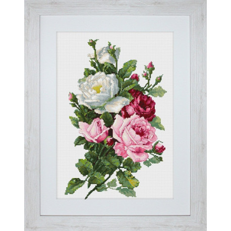 Набір для вишивки хрестиком Luca-S BA22855 Букет з троянд фото