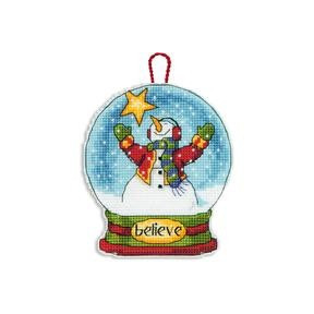 Набор для вышивания Dimensions 70-08904 Believe Snow Globe Ornament