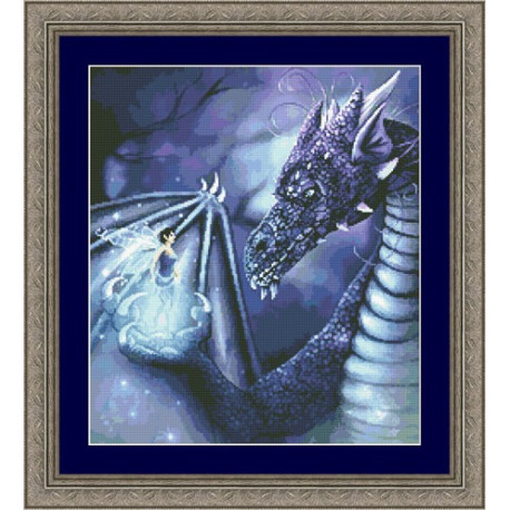 Набір для вишивання Kustom Krafts 20037 Фея і блакитний дракон