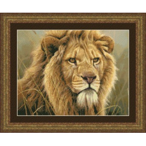Набор для вышивания Kustom Krafts 98547 Король зверей-лев фото