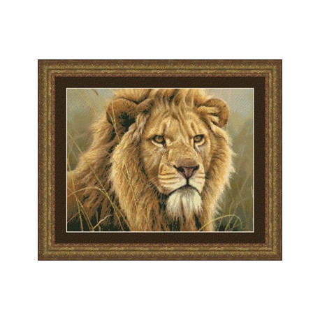 Набор для вышивания Kustom Krafts 98547 Король зверей-лев фото